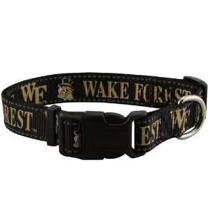 Wake Forest Demon Deacons Black Large Adjustable Dog Collar  