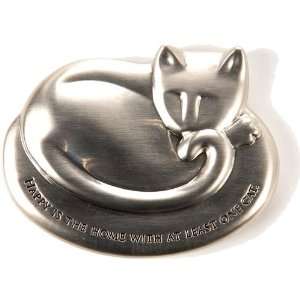  Swing Design Paperweight Brushed Metal Cat