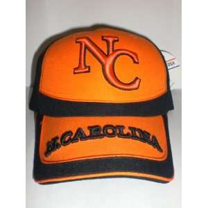  NORTH CAROLINA ORANGE/BLACK BASEBALL CAP NEW WITH TAGS 