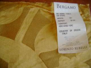 BERGAMO Italy Rubelli CaDoro Silk Damask Yellow #1  