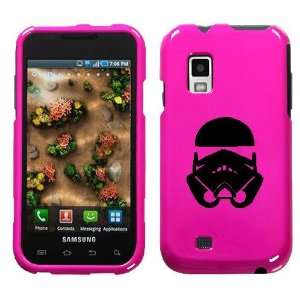 SAMSUNG GALAXY S FASCINATE I500 BLACK STORMTROOPER ON A PINK HARD CASE 