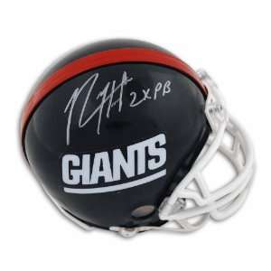 Autographed Rodney Hampton New York Giants Mini Helmet Inscribed 2X PB 