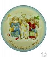 Berta Hummel Christmas Plate 1978, 3 Angels #78BHXP NEW  
