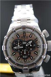 Mens Invicta 0968 Reserve Bolt Chronograph Big Date Stainless Steel 