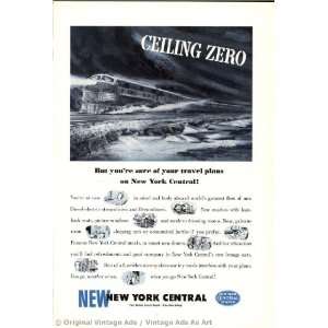    1950 New York Central Ceiling Zero Vintage Ad
