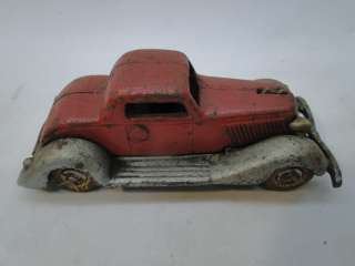   TOY CAR COUPE 1930s T 21 ARCADE PATENT APPLIED FOR red silver  