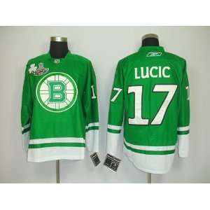  Milan Lucic #17 NHL Boston Bruins Green Hockey Jersey Sz56 