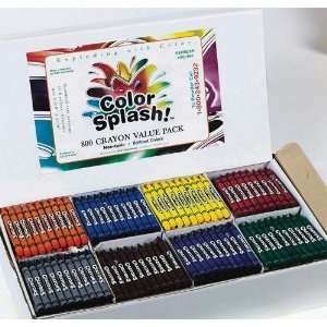    Color Splash Crayons   8 Colors (Box of 800) Toys & Games
