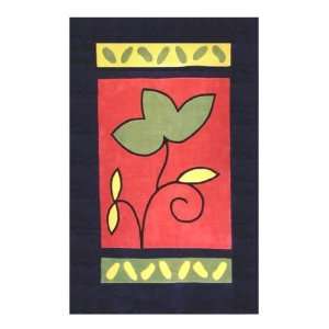  The American Home Rug Company A Single Flower 5 x 8 navy 