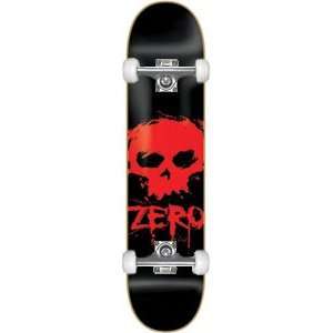  Zero Blood Skull Complete Skateboard   7.5 w/Raw Trucks 