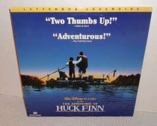 The Adventures of Huck Finn Laser disc LETTERBOX VHTF Walt Disney 