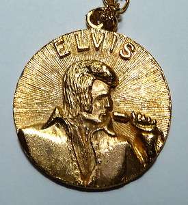   Elvis Presley Gold Necklace 1935 1977 King of Rock Rock n Roll  