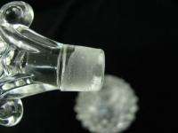 Vintage Large Hobnail Clear Glass Perfume Bottle Tall Stopper Dresser 