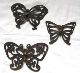 Vintage Syroco Homco Hanging Butterflies 1978 Set of 3  