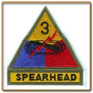 WW2 US Army 3rd Armor Division Patch ( Spearhead )  