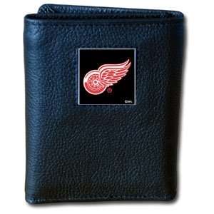Detroit Red Wings Tri fold Leather Wallet Packaged in Tin  