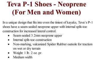 Teva P 1 Shoes Neoprene (Men & Women) Size 8,9,12  