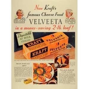  1939 Ad Kraft  Phenix Cheese Velveeta Food Dairy Products 