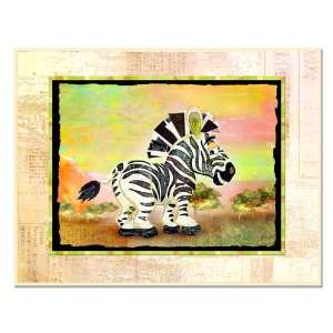 Zebra with Map Border Wall Plaque Toys & Games