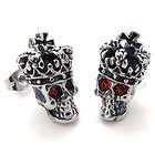 Mens Pirate Captain Ghost Stainless Steel Stud Earring