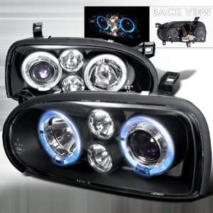 92 93 94 95 96 97 98 Volkswagen Golf Halo Projector Headlights   Black 