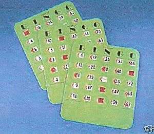BINGO GAME CARDS WITH SLIDING NUMBER COVERS (PACK 50)  