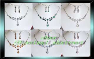 FREE12xrhinestone&alloy costume jewelry necklace sets  