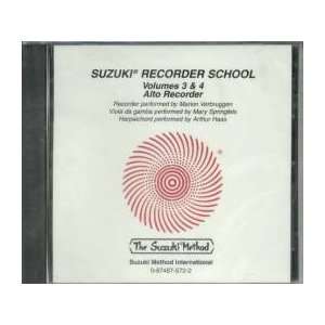  Suzuki Recorder School, Alto Part CD, Vol. 3&4 Musical 