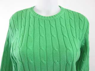 RALPH LAUREN Black Label Cable Knit Crewneck Sweater L  