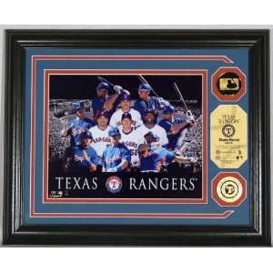  Texas Rangers Team Force 24KT Gold Coin Photo Mint Sports 