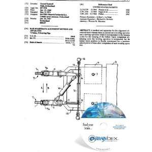  NEW Patent CD for RAILROAD TRACK ALIGNMENT METHOD AND 