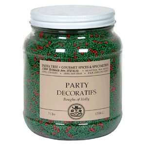 India Tree Boughs of Holly Party Decoratifs, 3 Pounds  