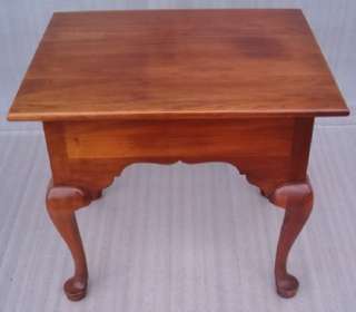 STATTON QUEEN ANNE SOLID CHERRY 1 DRAWER STAND / TABLE  