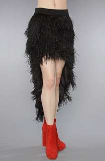 Blaque Label The Ostrich Feather Mermaid Skirt Black  