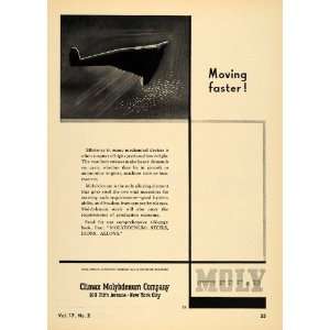 1951 Ad Climax Molybdenum Steel Iron Alloy Aircraft   Original Print 