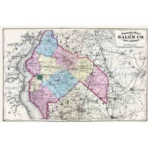  SALEM COUNTY NEW JERSEY (NJ) MAP 1872
