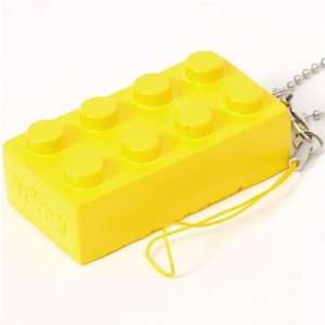  funny yellow squishie lego brick phone strap Toys & Games