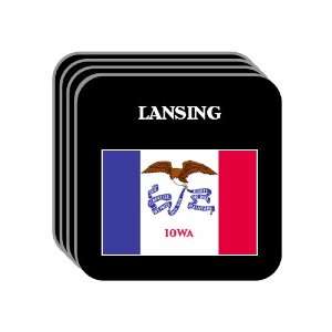  US State Flag   LANSING, Iowa (IA) Set of 4 Mini Mousepad 