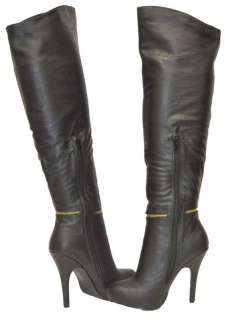 FAHRENHEIT Aymmei Black Knee High Woman Tall Boots Sz 8  