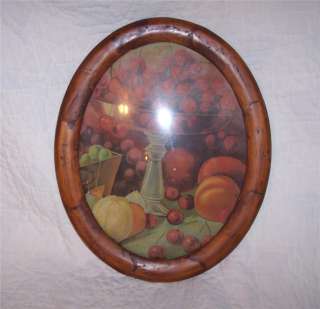 Oval Cherry Bubble Glass Picture Frame  