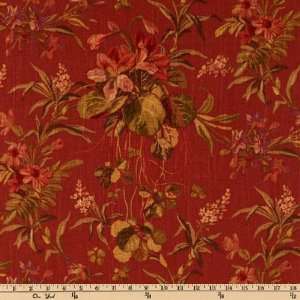  Upholstery 5th Ave Designs Brazilia Rust Floral Fabric 