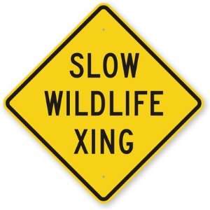  Slow Wildlife Xing Diamond Grade Sign, 18 x 18