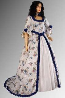 Renaissance Dress “Versailles” No. 25 with Train Blue