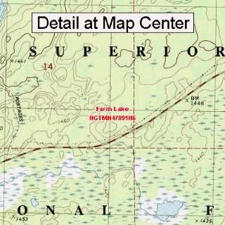  USGS Topographic Quadrangle Map   Farm Lake, Minnesota 