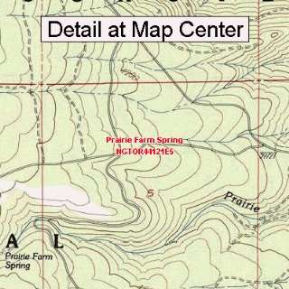 USGS Topographic Quadrangle Map   Prairie Farm Spring, Oregon (Folded 