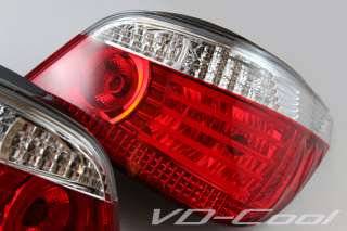 03 08 BMW E60 5 SERIES LCI TYPE CLEAR RED LED TAIL LIGHT LAMP 520I 