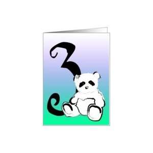  Happy 3rd Birthday  Ink Panda Card Toys & Games