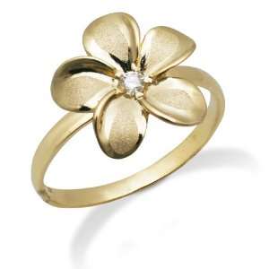   Diamond in 14K Yellow Gold 13mm, Size 7 Honolulu Jewelry Company