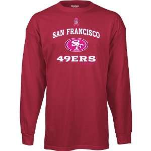 Reebok San Francisco 49ers Ribbon Esque Breast Cancer Awareness Long 