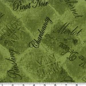  45 Wide Wine Cellar Wines Verde Fabric By The Yard Arts 